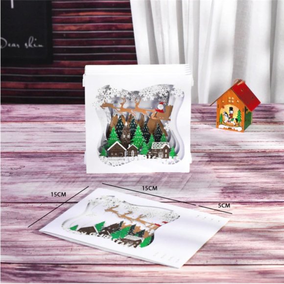 3D Christmas Greeting Card - Picture 1 of 1